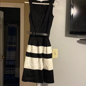 White house Black Market Black and white dress